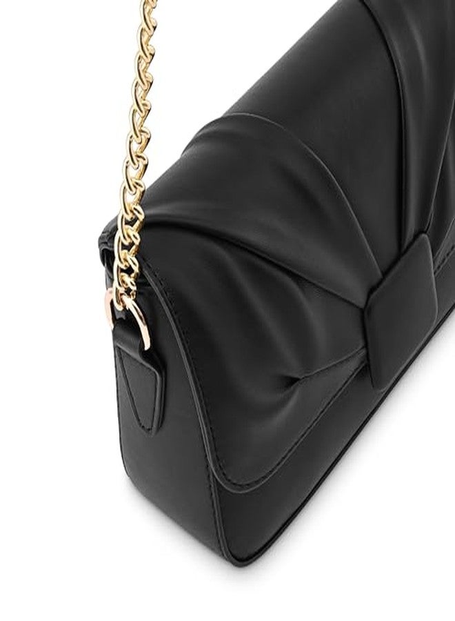 Fastrack Solid PU Zipper Closure Women's Party Sling Bag (Black, SMALL) - Image 4